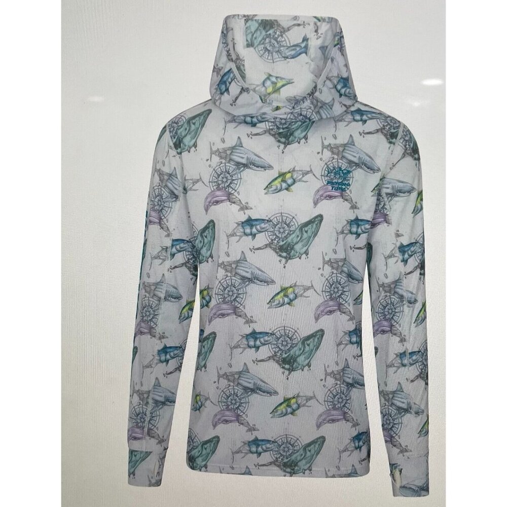 PSYCHO TUNA MEN'S NAVIGATION UV PROTECTION TACTICAL HOODIE SIZE S